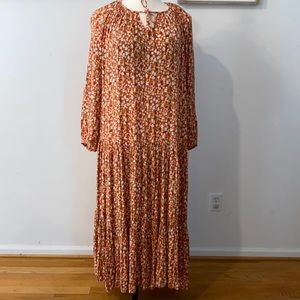 NWT!! Sonoma Red and White Floral Maxi Dress Size 0X